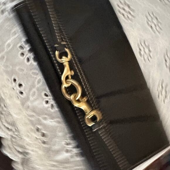 Coach Black Wallet Legacy Interlocking Lock - Picture 4 of 5